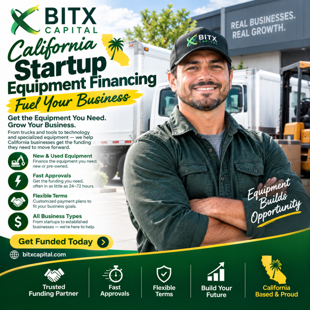 California Startup Equipment Financing