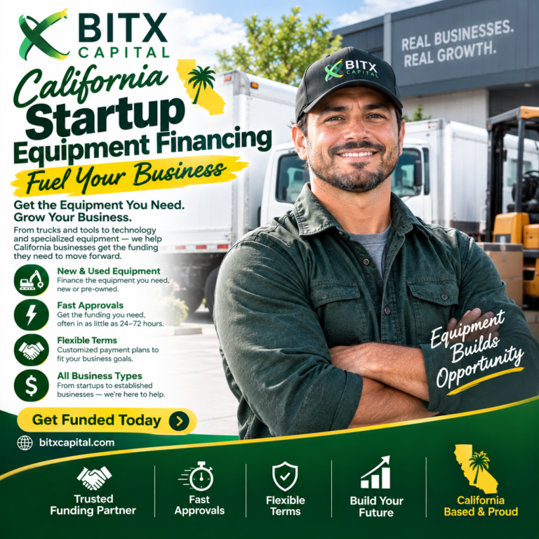 California Startup Equipment Financing