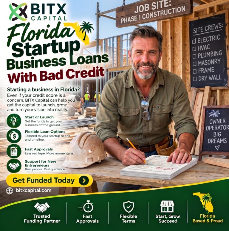 Florida Startup Business Loans With Bad Credit